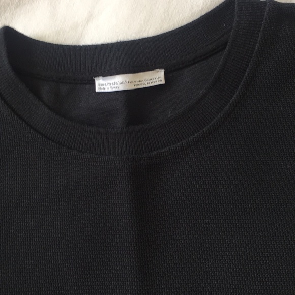 NEW Zara 2 pcs Black Knit Top Shirt + Skirt Co-ord Set - Picture 6 of 7